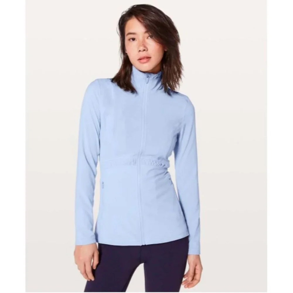 Lululemon Round Trip Jacket Cool Breeze Size 4 Zip Up Women's Workout W4AN2S